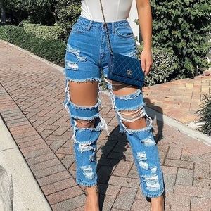 Fashion nova distressed jeans